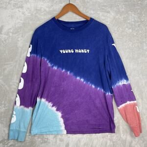 AE x Young Money Lil Wayne Long Sleeve T Shirt Men's Medium Tie Dye Soft Grunge
